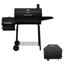 Barbecue au charbon en forme de baril avec fumoir, table d'appoint et couvercle Royal Gourmet