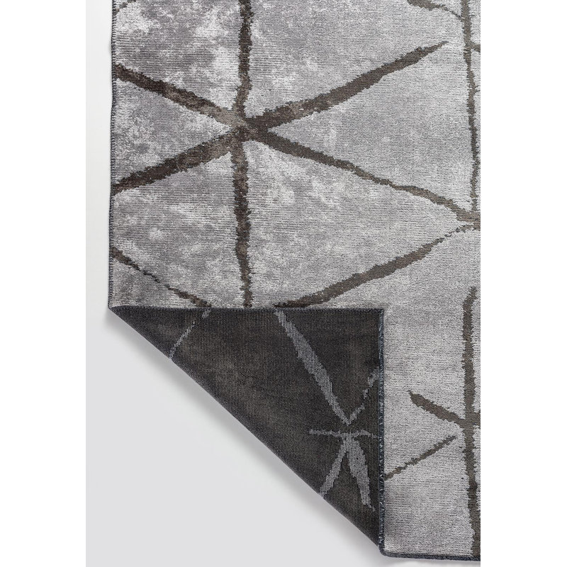 Rapture Gray Abstract Luxury Area Rug, Rectangle 7'10" x 11'2"