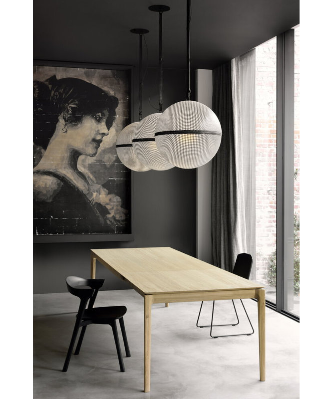 Bok Solid Wood Dining Table, 30"H x 110.2"L x 39.5"W, Black