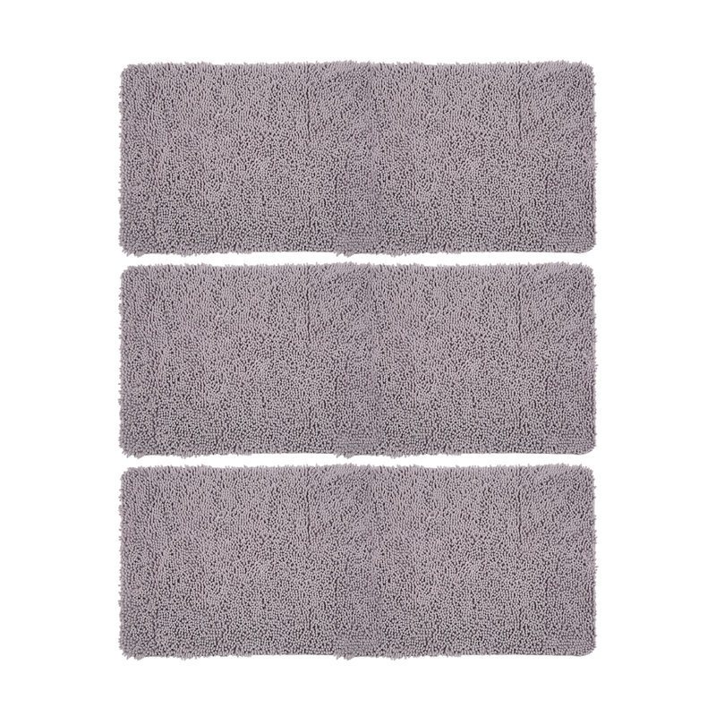 Pearletta Bath Rug with Non-Slip Backing Set