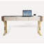 Bureau en acier fritté clair de luxe clair et acier inoxydable-801397490
