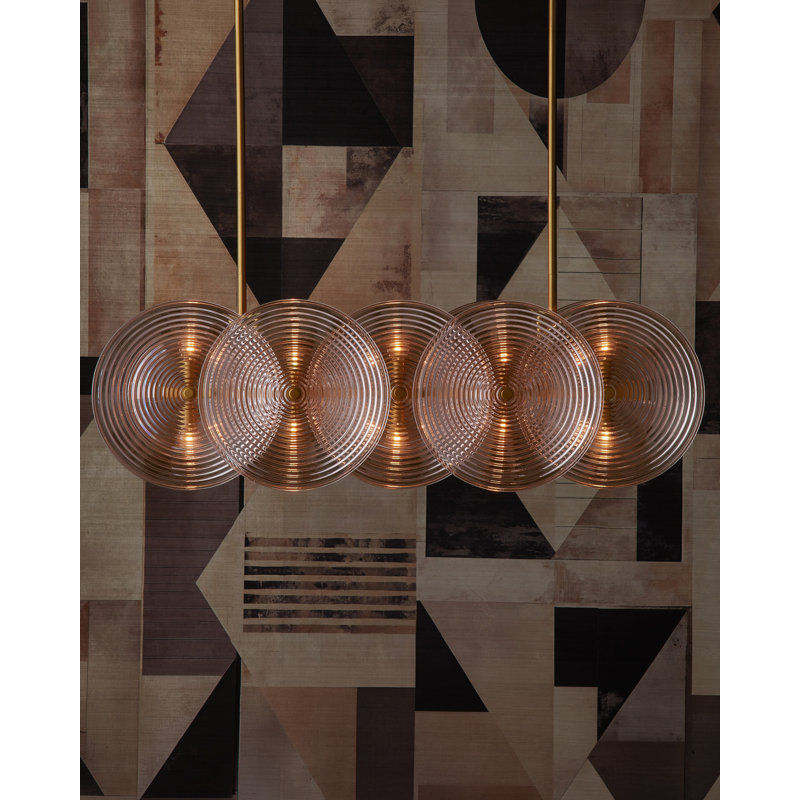 Whirlwind 10 - Light Chandelier, Pale Pink