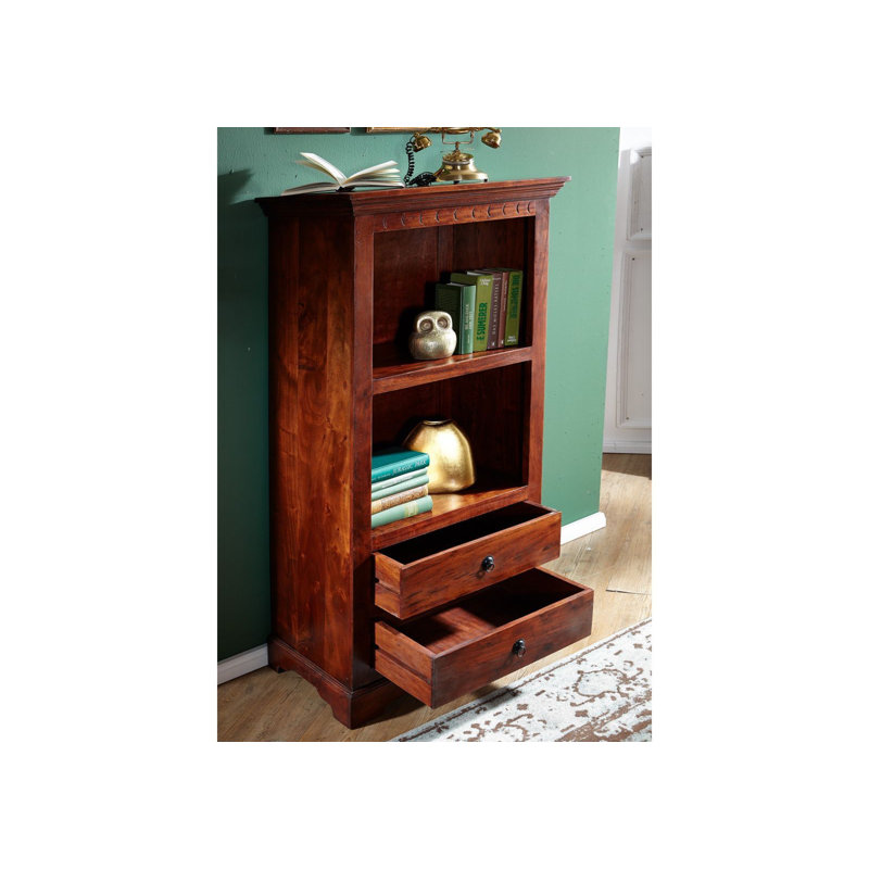 Oxford 140 cm H x 68 cm W Solid Wood Standard Bookcase, Nougat