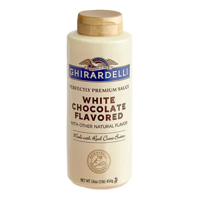 Ghirardelli 12 Fl. Oz. (16 oz.) Sauce aromatisée au chocolat blanc WS-40861284