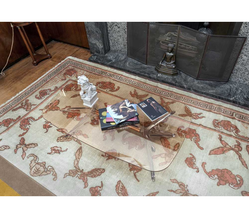 Blast Coffee Table, Crystal-Chrome, Green