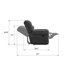 Causeuse inclinable de style traditionnel avec console