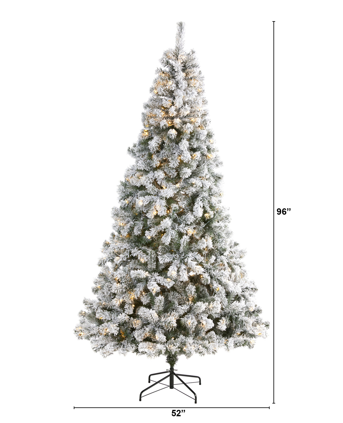 Lighted Artificial Christmas Tree, 8' H