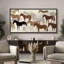 Illustration abstraite de chevaux dans des tons neutres, art moderne-111696330-100937219