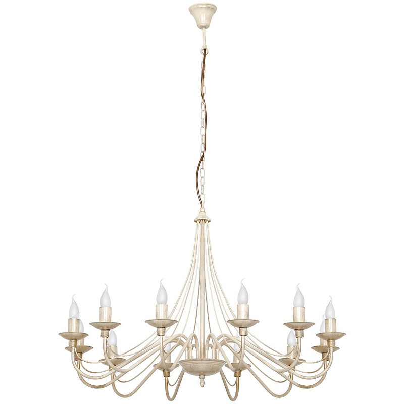 Pinckneyville 12 - Light Candle Chandelier, Beige