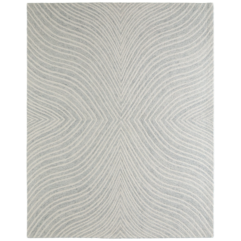 Wallace Modern Abstract Gray Area Rug, Rectangle 5' x 8'