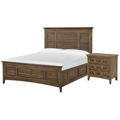 Sarenac Queen Panel Storage Bed With Nightstand