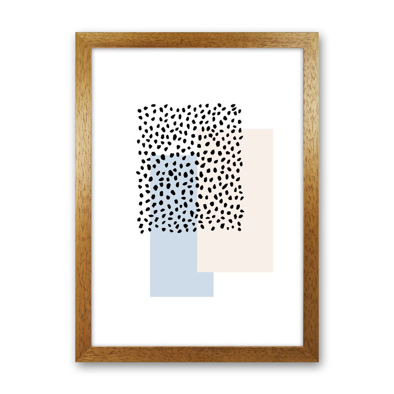 Dots - Print, Oak Frame, 34cm H x 25cm W x 3cm D
