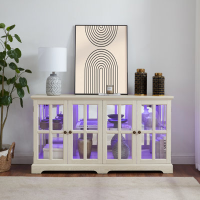 Stunning Antique White Glass Case With Adjustable Shelves And Chic Design Cabinet Advanced Construction