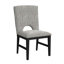 Ensemble de salle à manger Salem 5 pièces, hauteur standard, noir - Table ronde avec dessus en faux marbre gris et quatre chaises