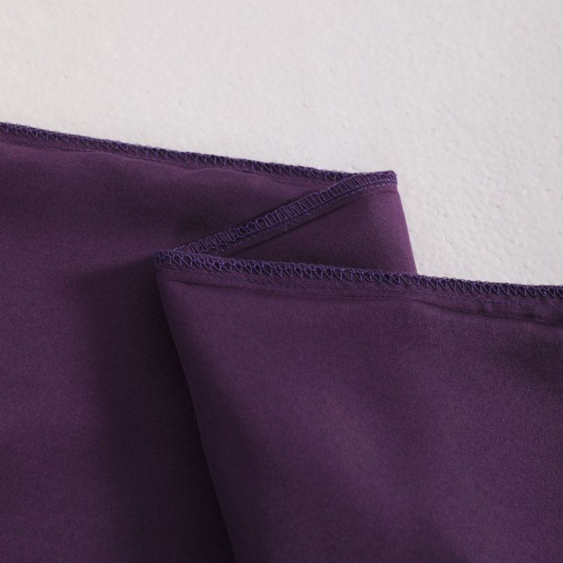Taies d'oreiller en satin avec fermeture à enveloppe, Taie d'oreiller taille très grand, Mauve foncé