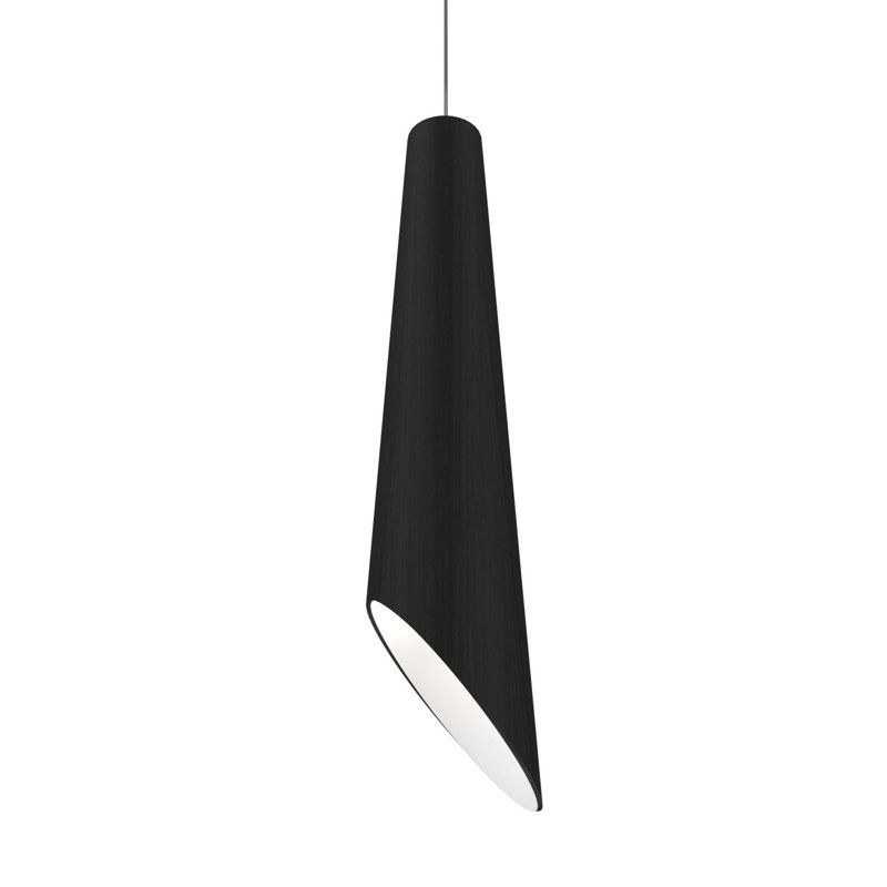 Luminaire suspendu conique à 1 lumière Cônico, Gris anthracite