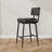Modern 26" Counter Height Bar Stools with Backrest, Faux Leather Upholstery, Sturdy Metal Legs-752483419