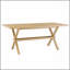 Table de salle à manger 71 po x 35,4 po en bois MDF et table de salle à manger en X La table de restaurant moderne et minimaliste peut accueillir de 6 à 8 personnes.-129107266