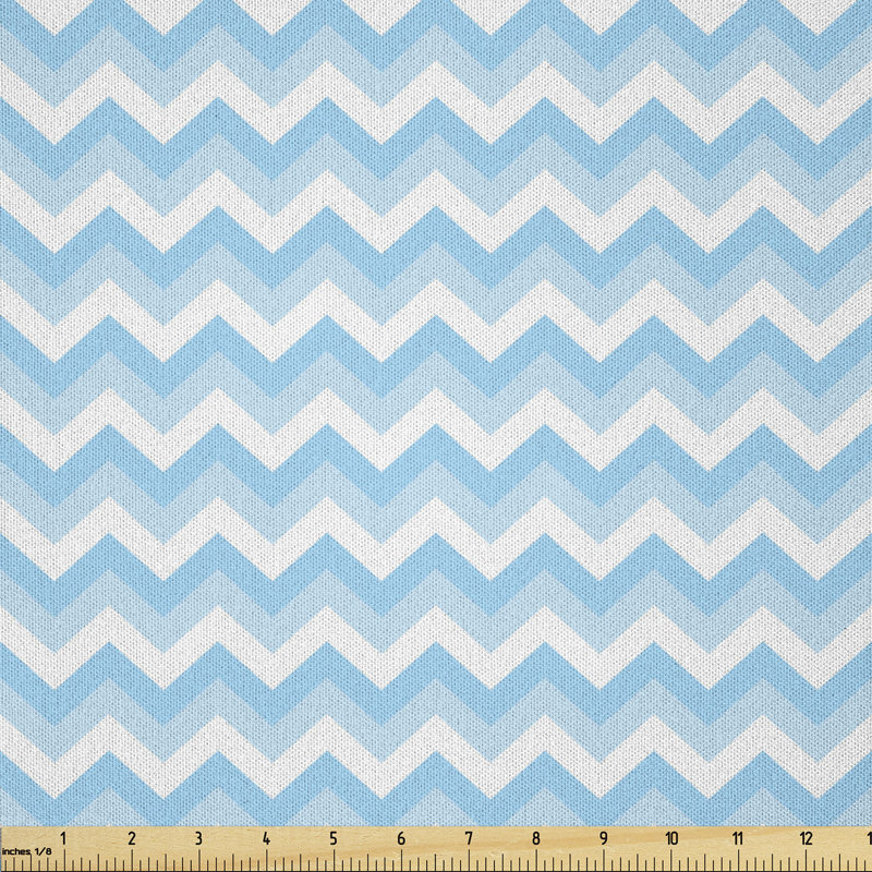 Daiquon Zigzag Sea Aqua Fabric