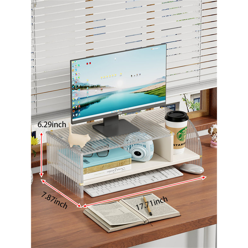 Vanhorne Plastic Stackable Monitor Stand