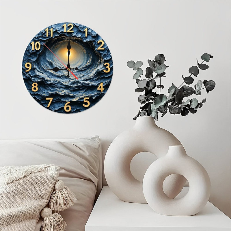 Ocean Wave Sunset Wall Clock