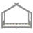 Full House Floor Bed with Slats, Solid Wood Montessori Bed Frame for Kids, No Box Spring Needed, Gray-390074184-390074202