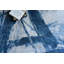 Rectangle Floor Art Abstract Hand-Knotted Bamboo Slat/Seagrass Area Rug in Ivory/Dark Blue-634054339