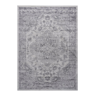 Non-shedding Area Rug 2x3 Silver, Stain , Suits Bedroom, Living Room, Dining, Office Silver Rug, Stain- & Non-shedding, Home