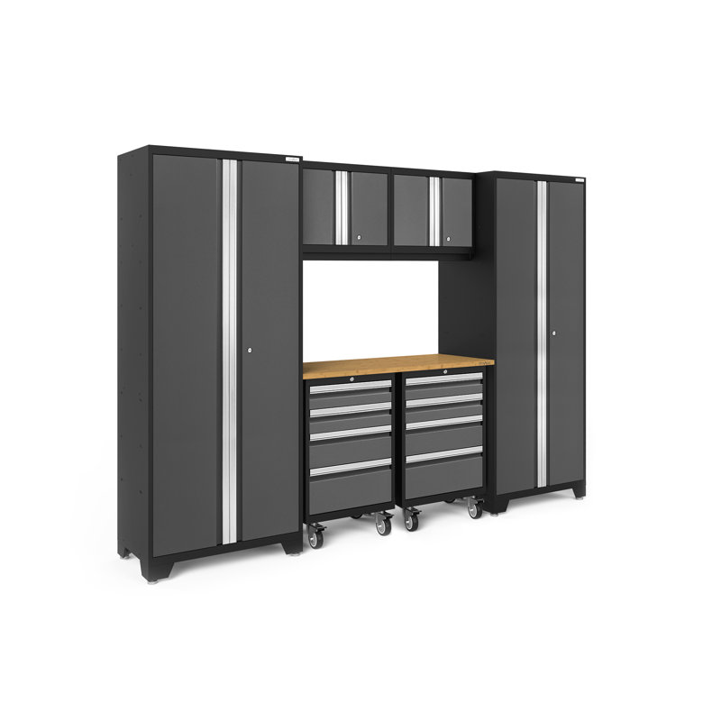 Ensemble d'armoires de rangement 7 pièces Bold Series, Gris