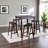 Auburn Road Walnut Solid Wood Top Four Leg Dining Set-120341834