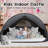 Bed Tent Canopy - Pop Up Privacy Sleeping Tent for Indoor Use, 80% Light Reduction & Breathable Design, Portable Frame with Shade Cloth Windows-111787496