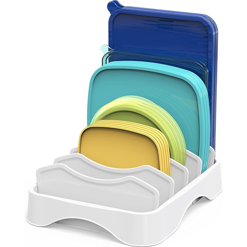 Organisateur de couvercles de contenants pour aliments ajustable