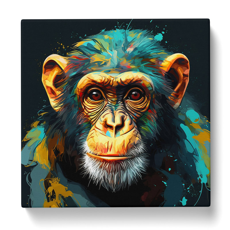 Monkey No.1 - Wrapped Canvas, 50cm H x 50cm W x 3cm D