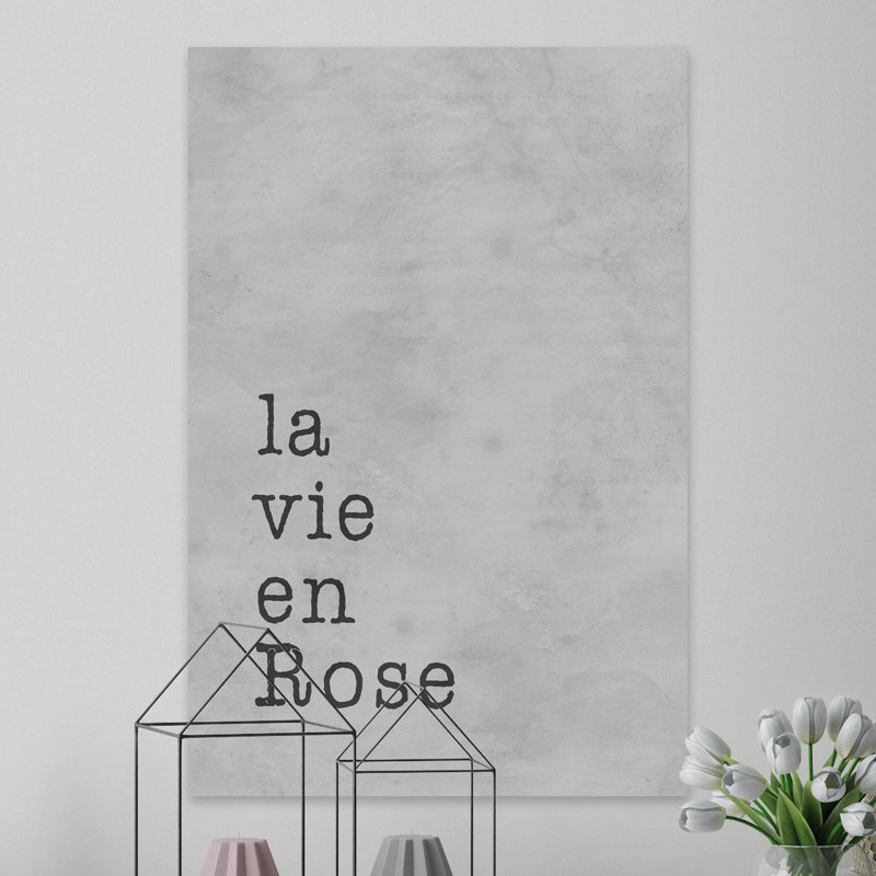 La Vie En Rose 1 Piece Wrapped Canvas Wall Art, 38cm H x 25cm W x 3.81cm D