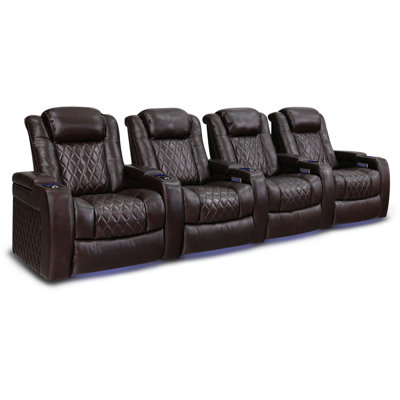 Valencia Upholstered Home Theater Seating with Cup Holder