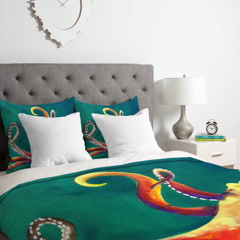 Ensemble de housse de couette Octopus, Housse de couette pour très grand lit et 2 très 