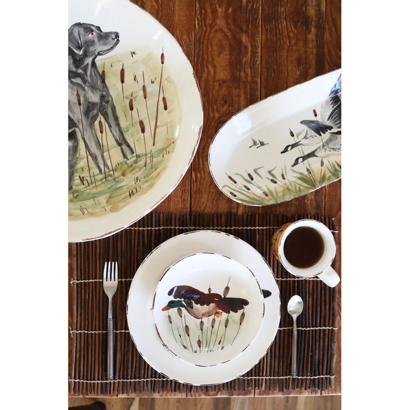 Wildlife Handmade Enamelware Dinner Plate