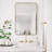 Eitzen Rectangle Wall Mirror High-Strength Tempered Glass and  Stainless Steels Framed Wall Mirror Accent Mirror-216028335-214045590