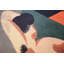 Tapis scandinave rétro femme nue Rene Magritte
