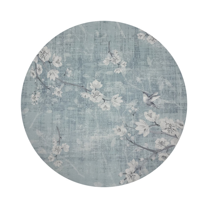 Blossom Fantasia Pebble 16" Vinyl Placemat, Sky