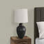 Lighting, 26"H, Table Lamp, Black Metal, Ivory / Cream Shade, Transitional