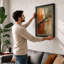 Warm and Cool Divide Abstract - Framed Print-3546930-3546935