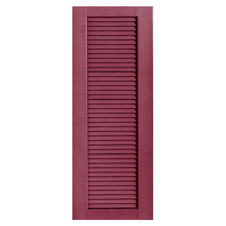 Straight Top Full-style Open Louver Shutters Pair
