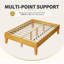 Base de lit plateforme en bois de 12 po de hauteur, lit plateforme en bois massif avec support de lattes robuste, sans tête de lit, aucun sommier requis-1814727174-1814727176