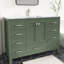 Ensemble de meuble-lavabo autoportant 48 po Anvay en vert forêt avec plateau en marbre de Carrare-1147720377-1129718972