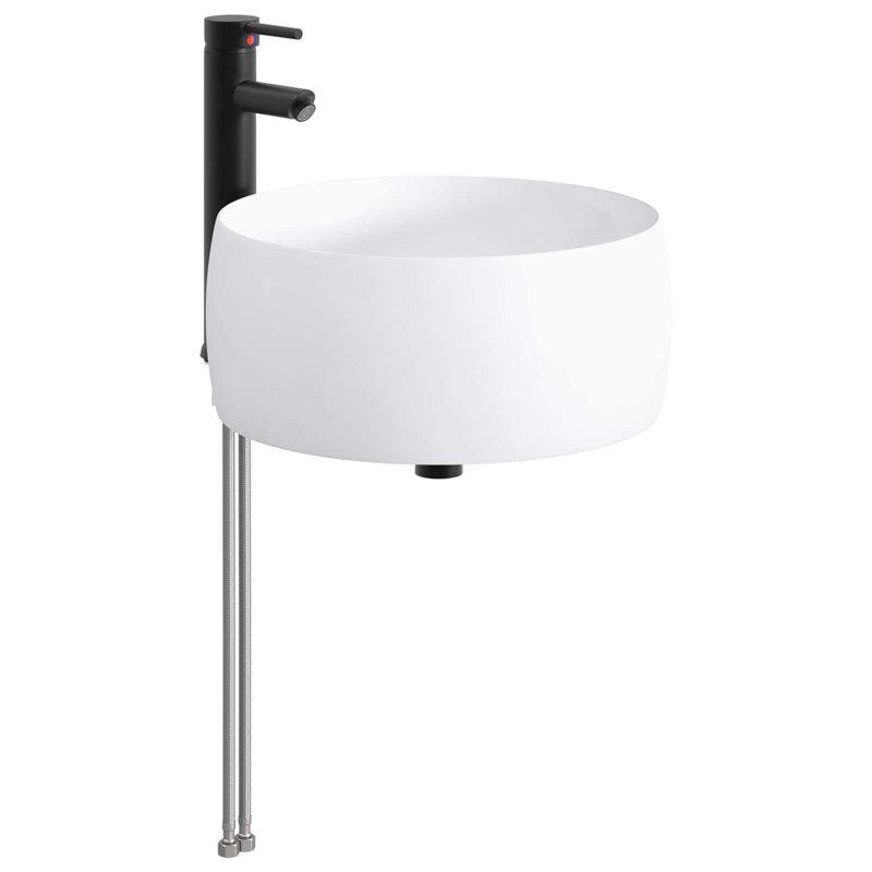 Belfry Bathroom 385mm W Metal Sink, Matte Black