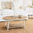 Gateshead Jamestown Oval Coffee Table with Storage Shelf Wood Grain and Metal-787542080