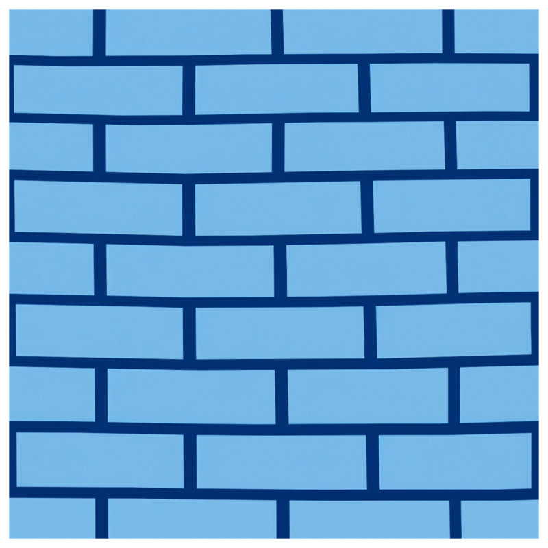 Coussins décoratifs Blue Brick, 16 x 16 inches