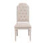 Chaises d'appoint à dossier capitonné beige et champagne Kennedy