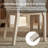 43" Round Dining Table Set With 2 Upholstered Solid Wood Dining Chairs